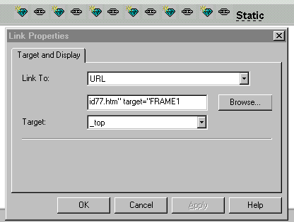 links to iframe are shown as webgems
